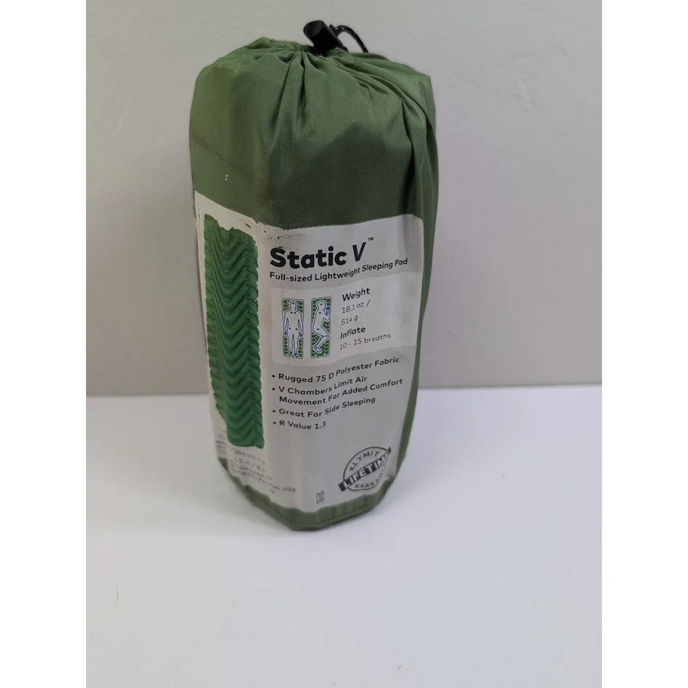 Klymit Static V Sleeping Pad Camping Air Mattress - Brand New‎ GREEN
